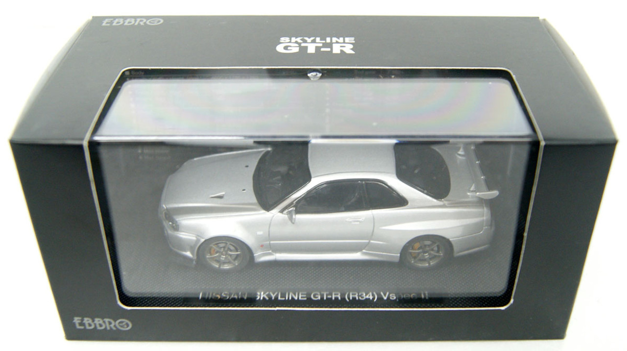 Ebbro 44151 Nissan Skyline Gt R R34 Vspec Black 1 43 Scale - model 43 aa 12 roblox