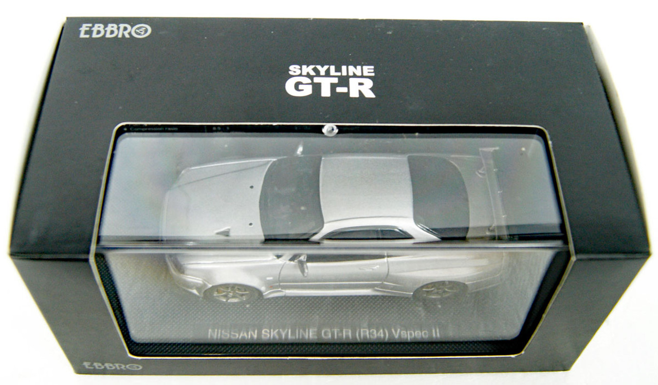 Ebbro 44150 NISSAN SKYLINE GT-R R34 Vspec Silver 1/43 Scale