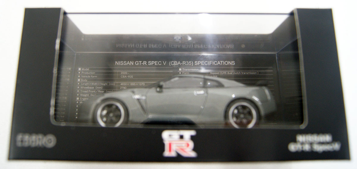Ebbro 44168 NISSAN GT-R Spec V R35 Gray 1/43 Scale - Plaza Japan