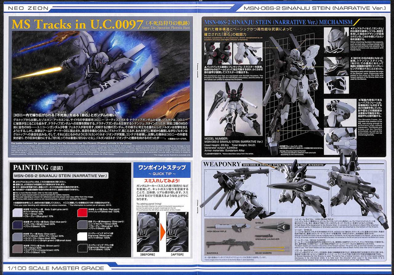 Bandai MG 557094 GUNDAM Sinanju Stein (Narrativ | PlazaJapan