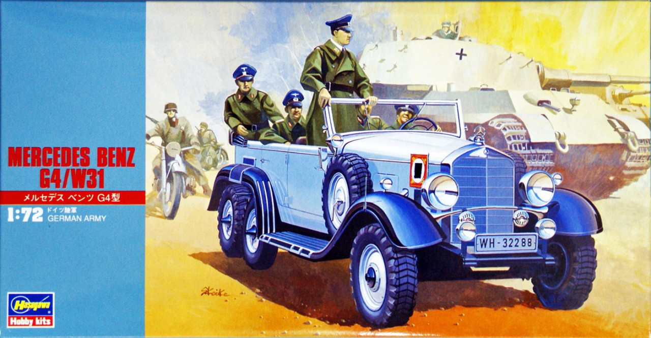 Hasegawa MT28 German Army Mercedes Benz G4/W31 Wagen 1/72 Scale