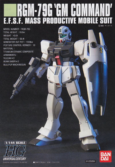 Bandai HGUC 046 GUNDAM RGM-79G GM COMMAND | PlazaJapan