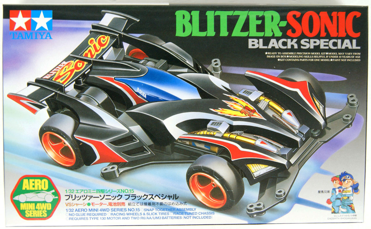 タミヤ BLITZER-SONIC BLACK SPECIAL Tamiya 19615 Mini 4WD Blitzer Sonic Black SP | PlazaJapan