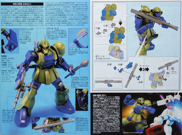 Bandai HGUC 064 GUNDAM MS-05B ZAKU I 1/144 | PlazaJapan