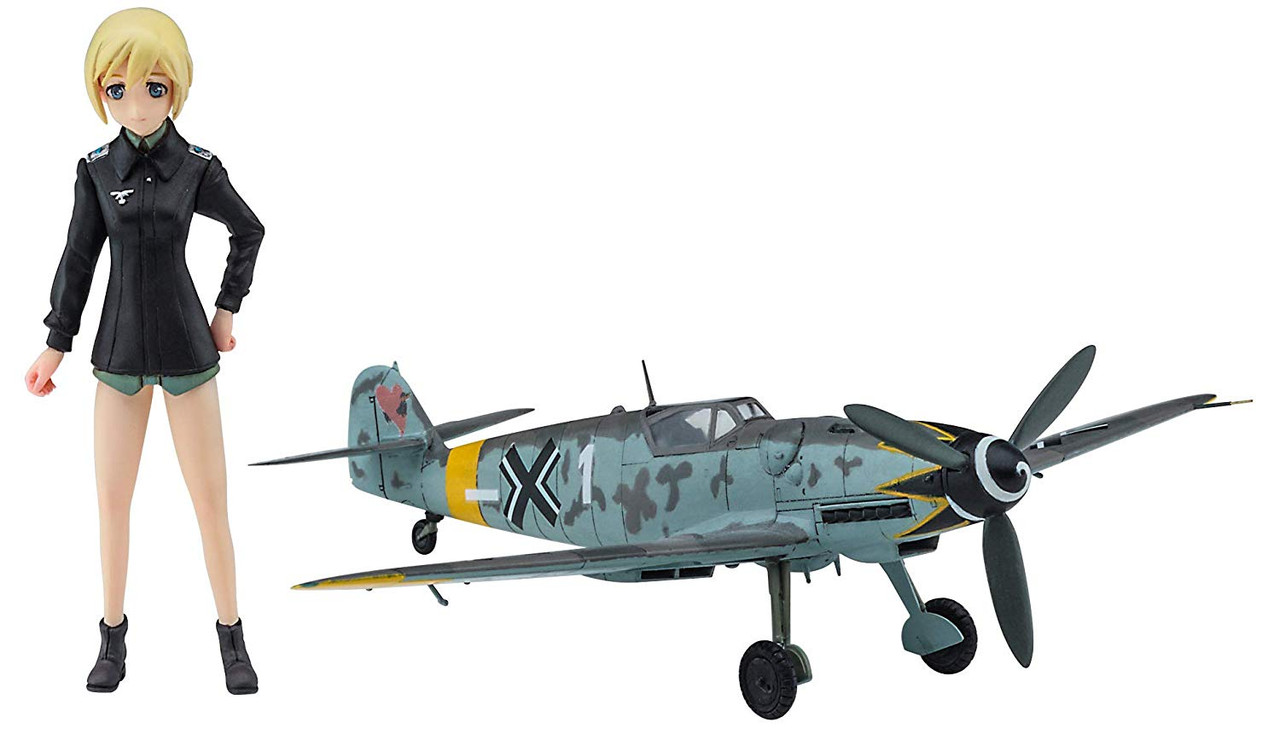 Hasegawa SP409 Strike Witches Erica Hartmann 1/20 w/Messerschmitt Bf109G-6  1/72