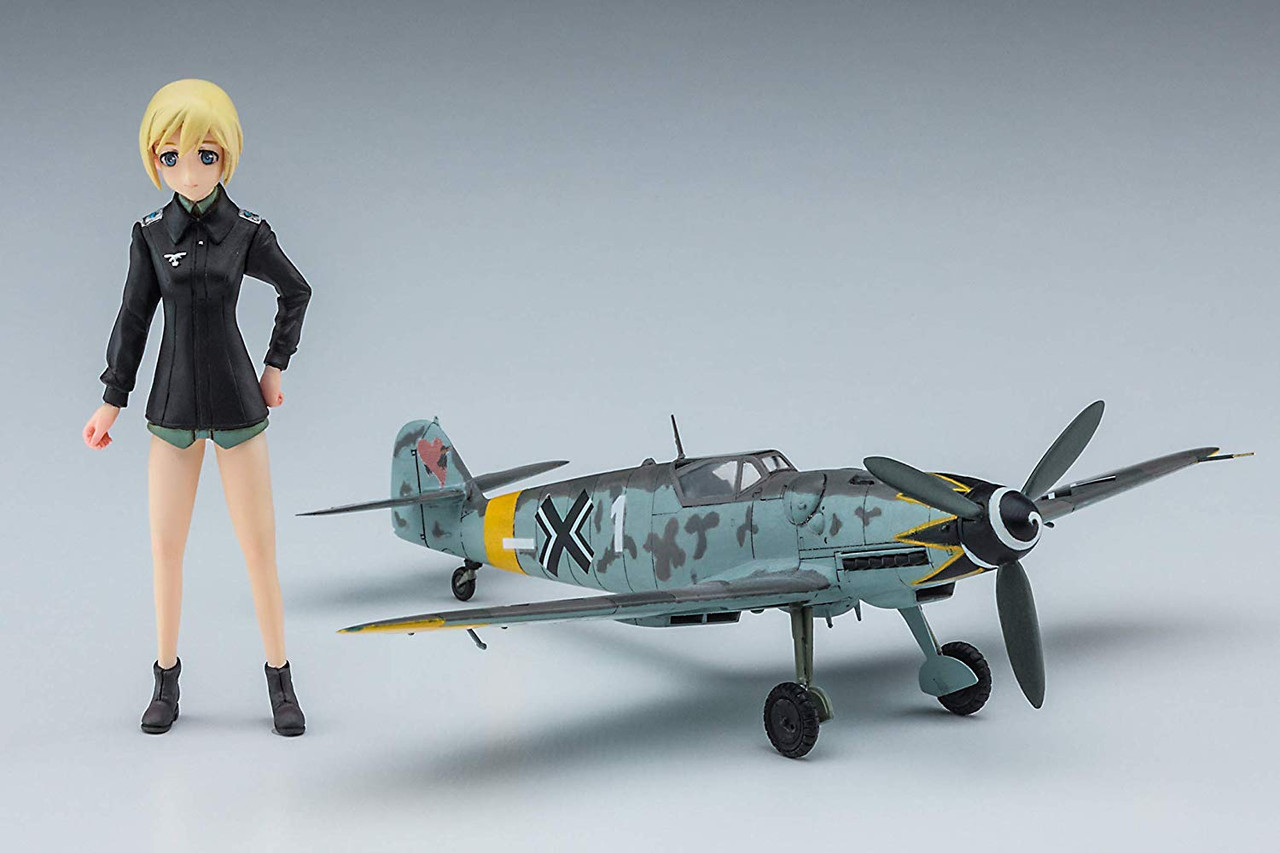 Hasegawa SP409 Strike Witches Erica Hartmann 1/20 w/Messerschmitt Bf109G-6  1/72