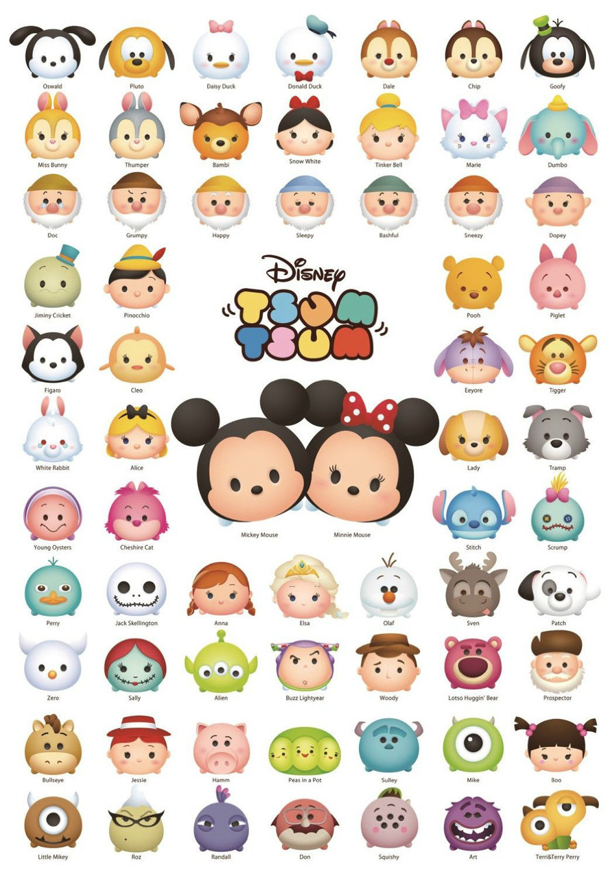 Tenyo Japan Jigsaw Puzzle D-1000-447 Disney TSUM TSUM Line