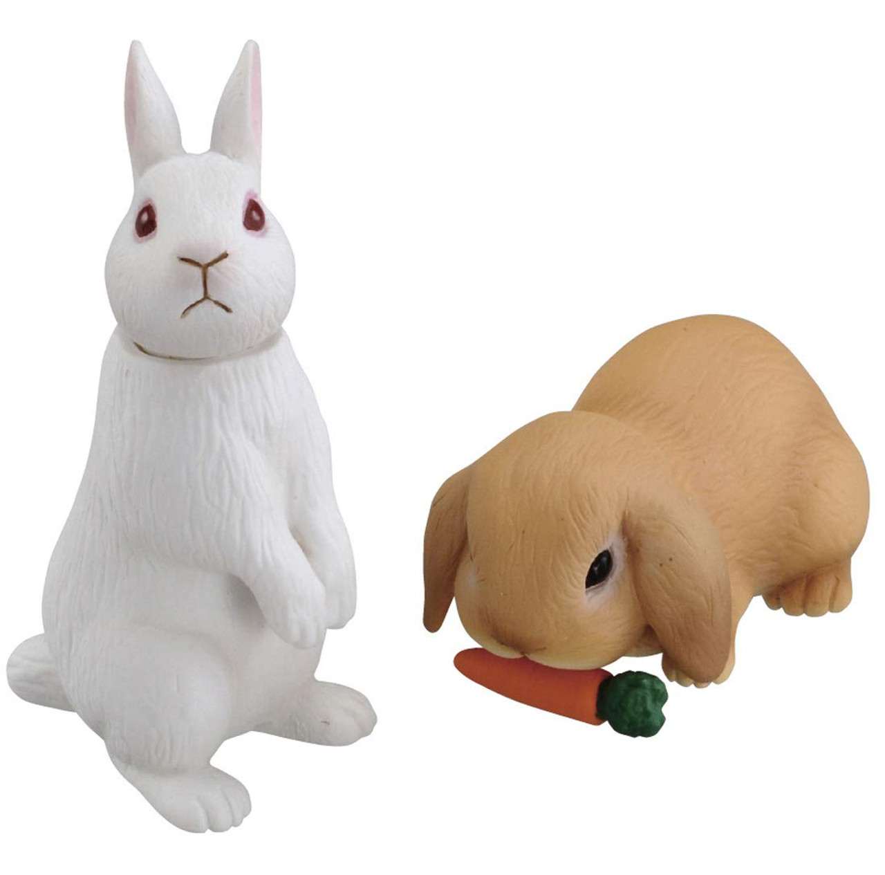 Takara Tomy Ania AS-34 Animal Adventure Japanese White Rabbit & Lop-Eared  Rabbit