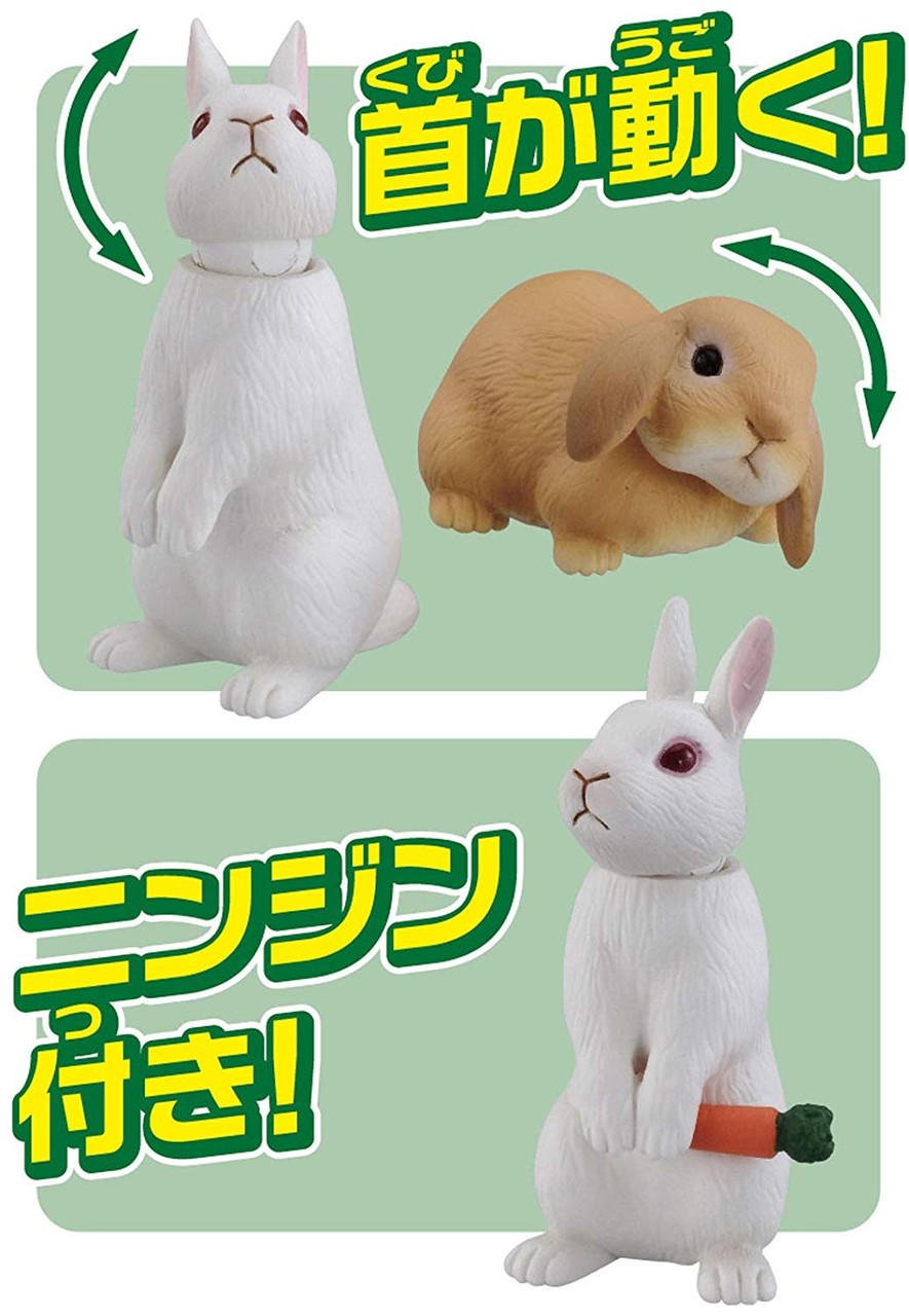 Takara Tomy Ania AS-34 Animal Adventure Japanese White Rabbit & Lop-Eared  Rabbit