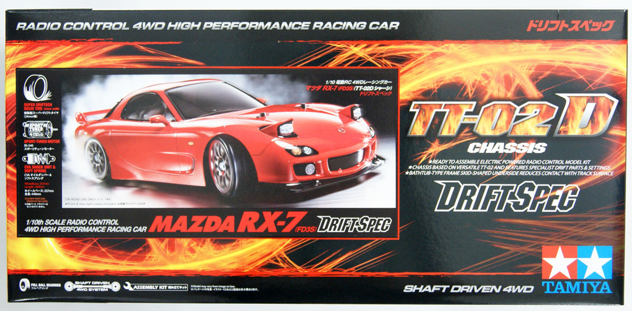 Tamiya 58648 Mazda RX-7 Drift Spec (TT-02D Chassis) 1/10 Scale RC Car  Series No.648