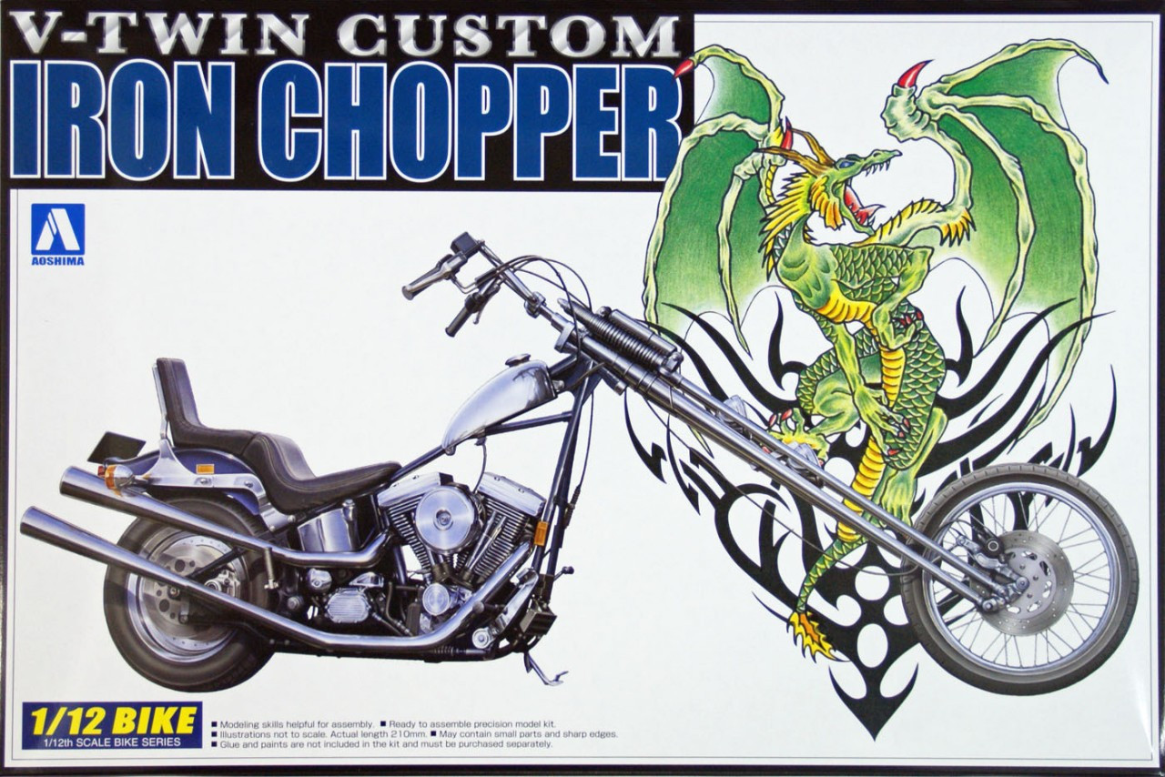 Aoshima Naked Bike 107 03640 Iron Chopper (V-Twin Custom) 1/12