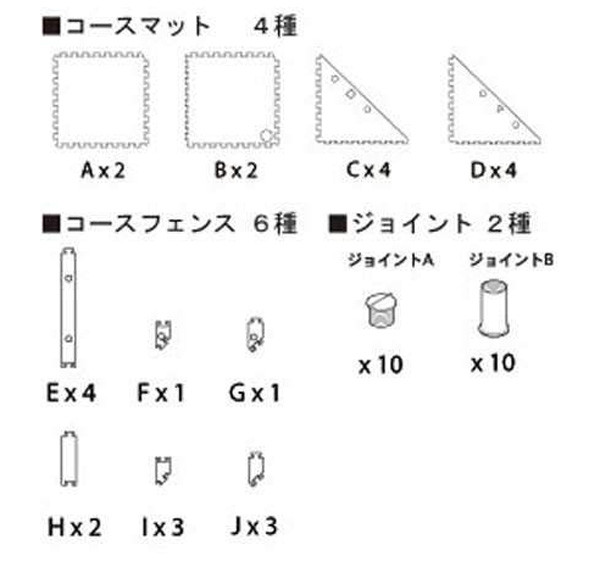 キョート様 Kyosho 87051-01 Mini-Z GrandPrix Circuit 50 Expansion Kit (60 pcs)