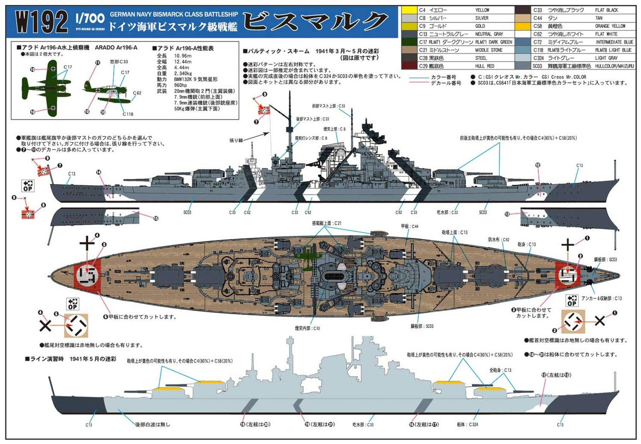 Pit-Road Skywave W192 German Navy Battleship | PlazaJapan