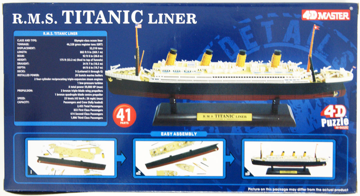 Aoshima 4D Puzzle 080092 Titanic 1/1200 Scale | PlazaJapan