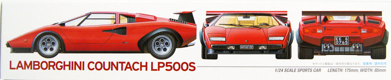 Tamiya Scale Special Project 1/24 Lamborghini Countach Lp500S Clear Coat  Red Body White Box 25192