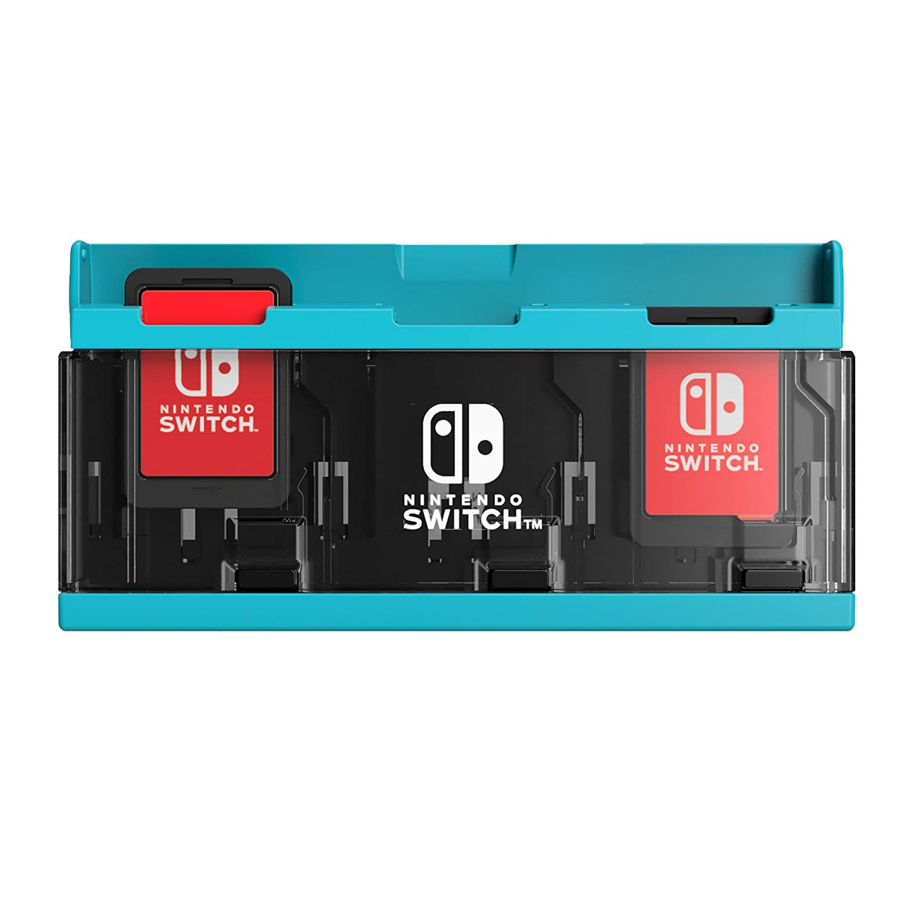 Hori Push Card Case for Nintendo Switch (6 Slots) Neon Blue