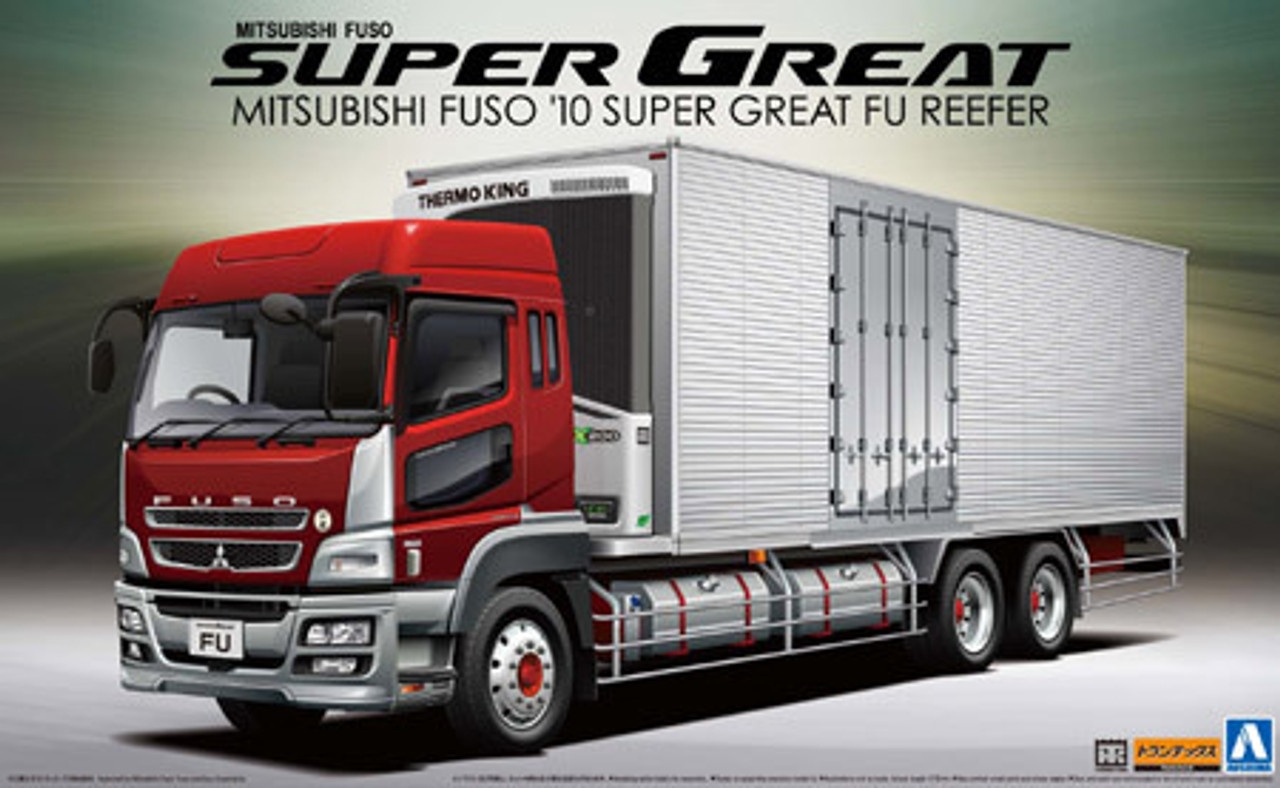 Aoshima 05583 Mitsubishi Fuso 2010 Super Great FU Reefer Truck 1/32 Scale  Kit