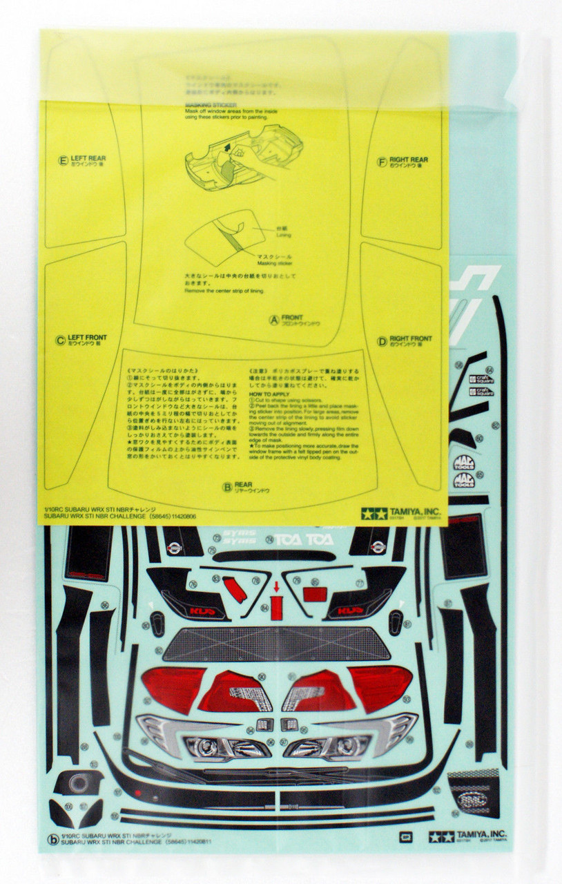 Tamiya 51593(SP.1593) RC Subaru WRX STI NBR Challenge Body Parts Set 1/10  Scale