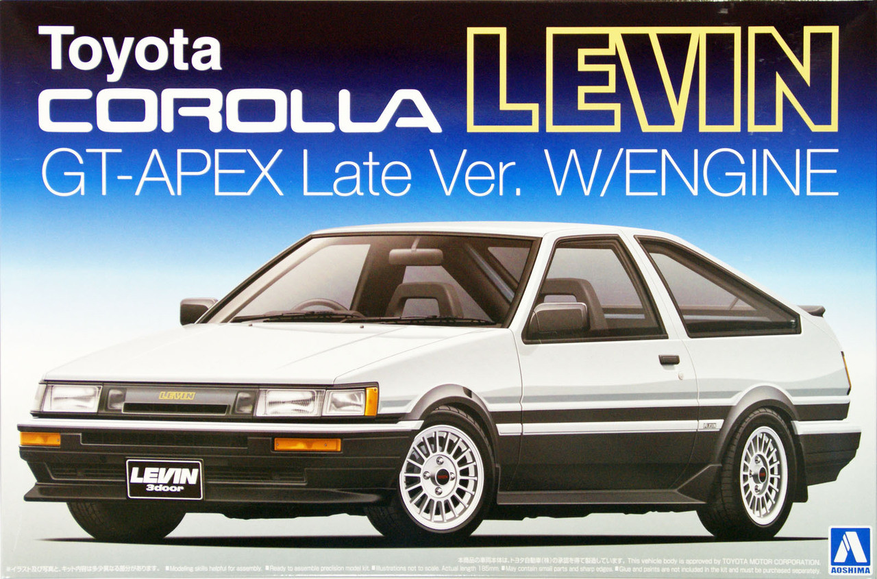 Aoshima 09420 Toyota AE86 Corolla Levin GT-APEX Late Version with