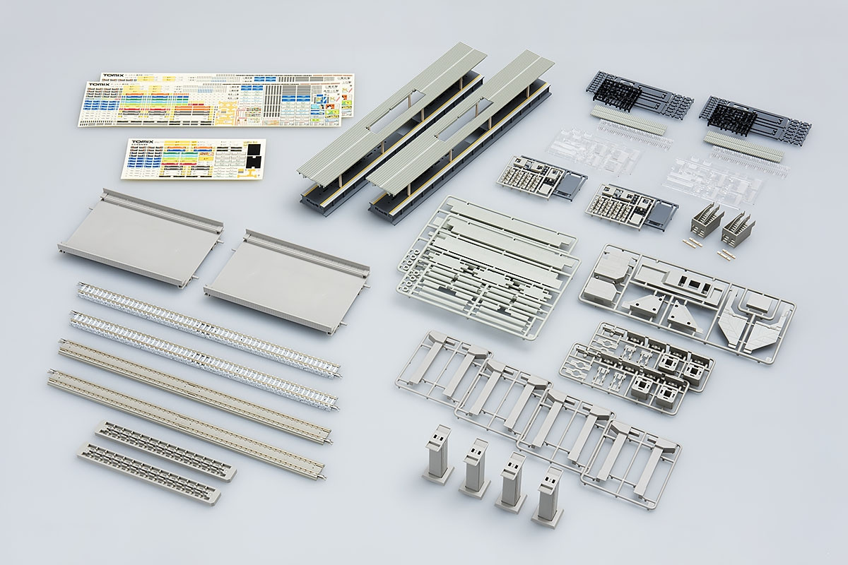 Ｖ−FIN (クリア） Tomix 91044 Fine Track Extension Set for Viaduct Double Track (N