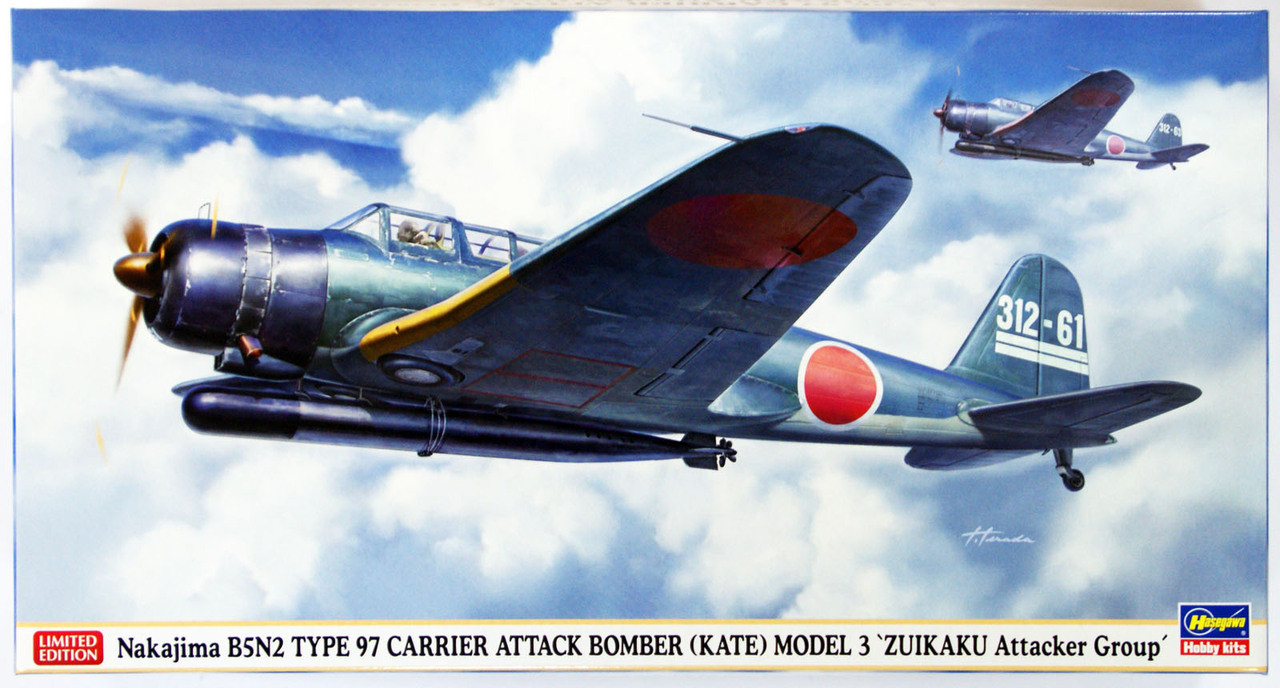 Hasegawa 07375 Nakajima B5N2 Type 97 Carrier Attack Bomber (Kate