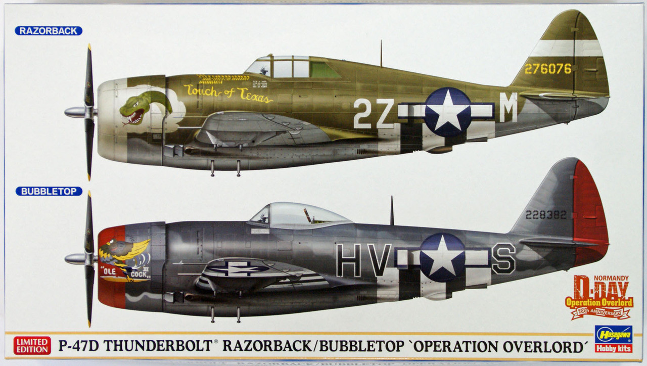 Hasegawa 02099 P-47D Thunderbolt Razorback / Bubbletop Operation