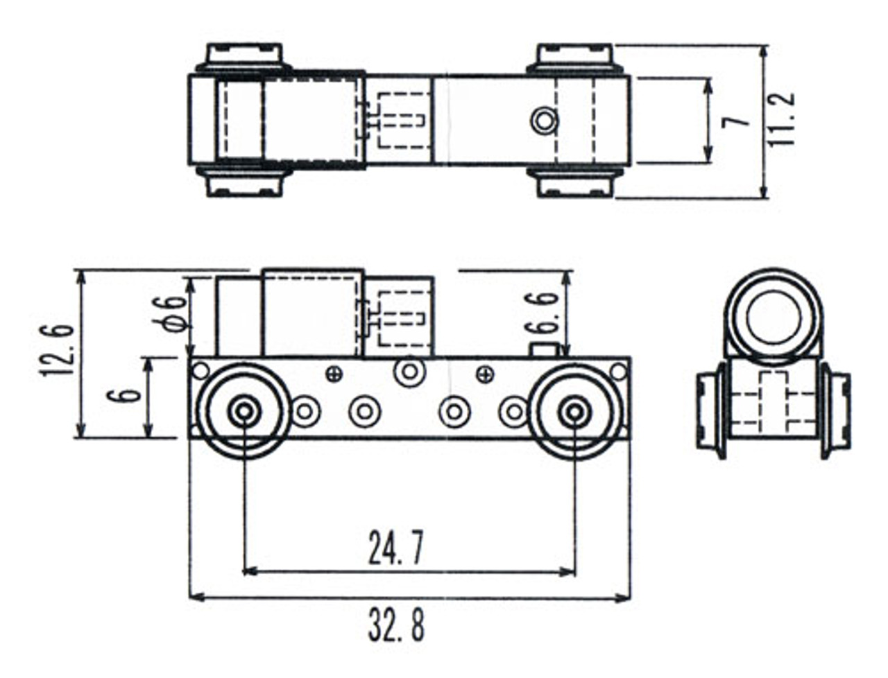 Super Mini Size Motorized Chassis TU-TMC100 Tsugawa Yokou