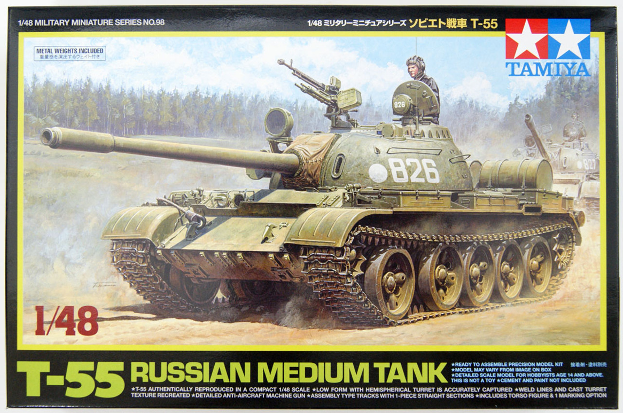 Russian T55 Medium Tank 1/48 Tamiya