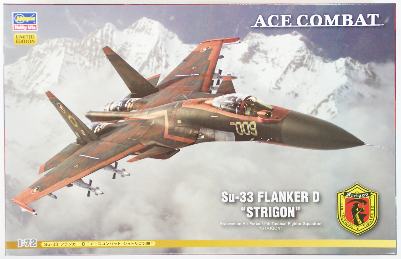 Hasegawa SP314 Ace Combat Su-33 Flanker D Strigon 1/72 Scale Kit