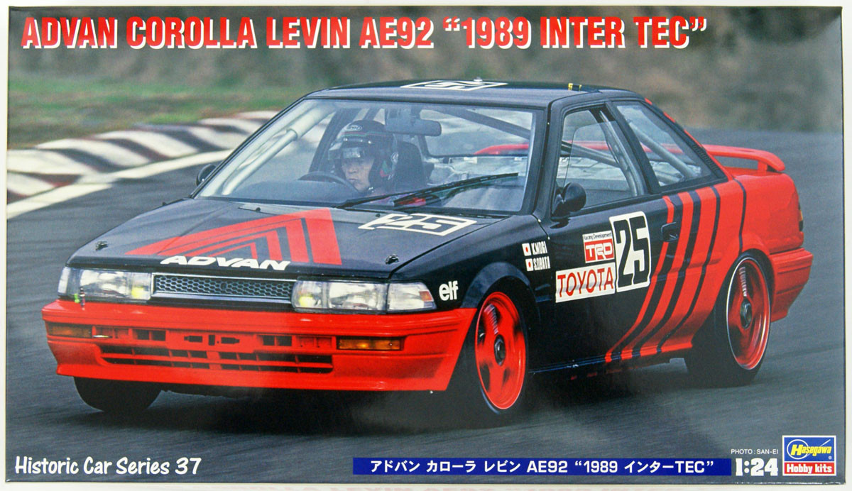 1/24 Advan Corolla Levin AE92 '1989 InterTEC' Plastic Model