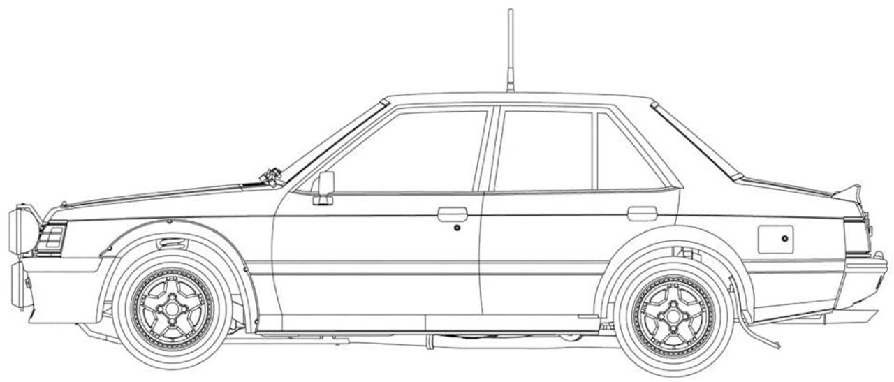 Hasegawa 1/24 Mitsubishi Lancer EX 2000 Turbo 1982 1000 Lakes Rally Plastic  Model