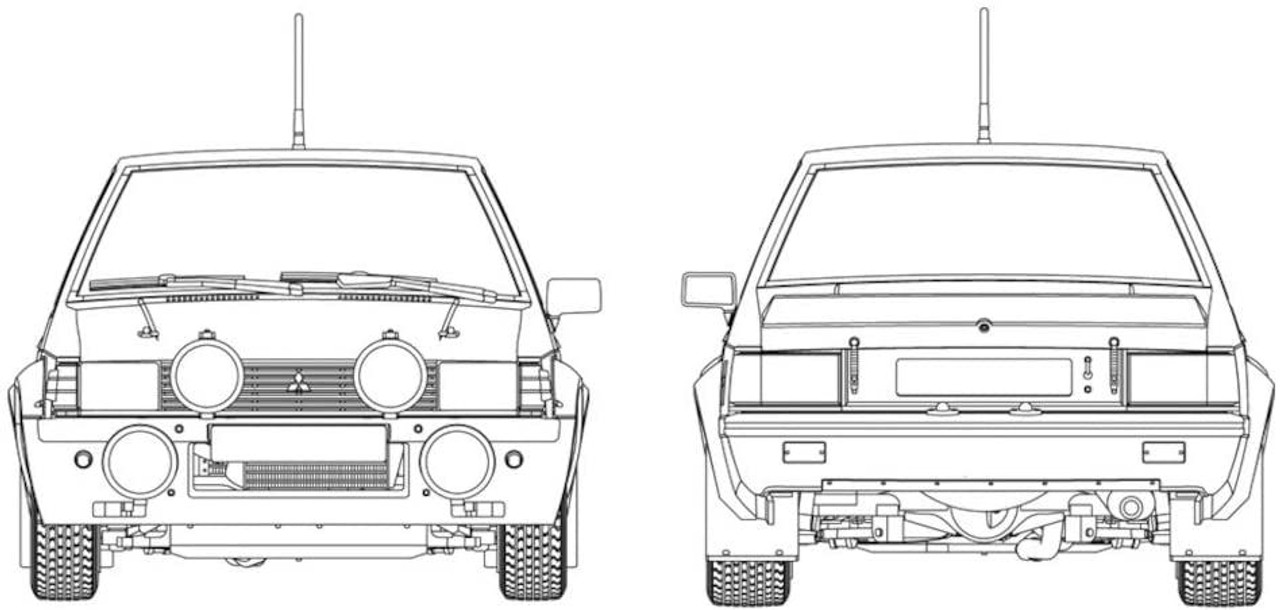Hasegawa 1/24 Mitsubishi Lancer EX 2000 Turbo 1982 1000 Lakes Rally Plastic  Model