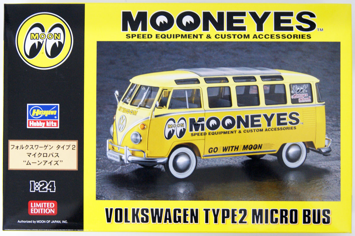 ミニカー MOONEYES Volkswagen Type2 Micro Bus 1:24 1/24 Volkswagen Type 2 Micro Bus 'Mooneyes' Plastic Model