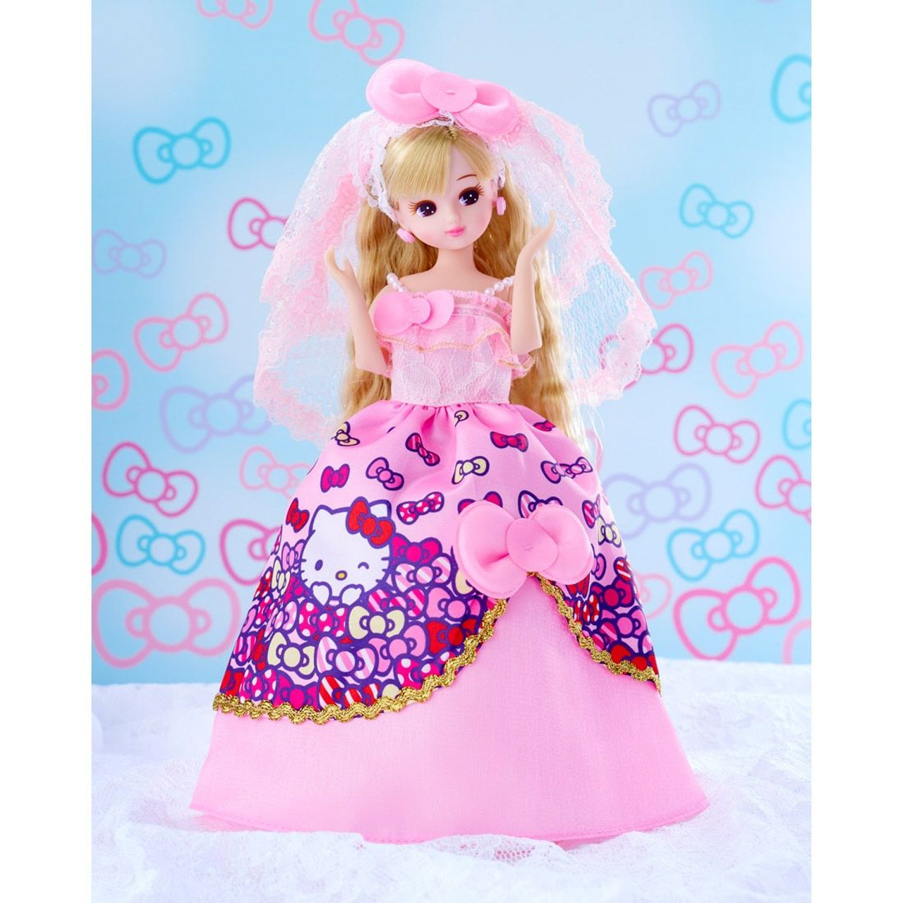 Takara Tomy Licca Doll Hello Kitty I Love You Wedding Dress Licca-chan