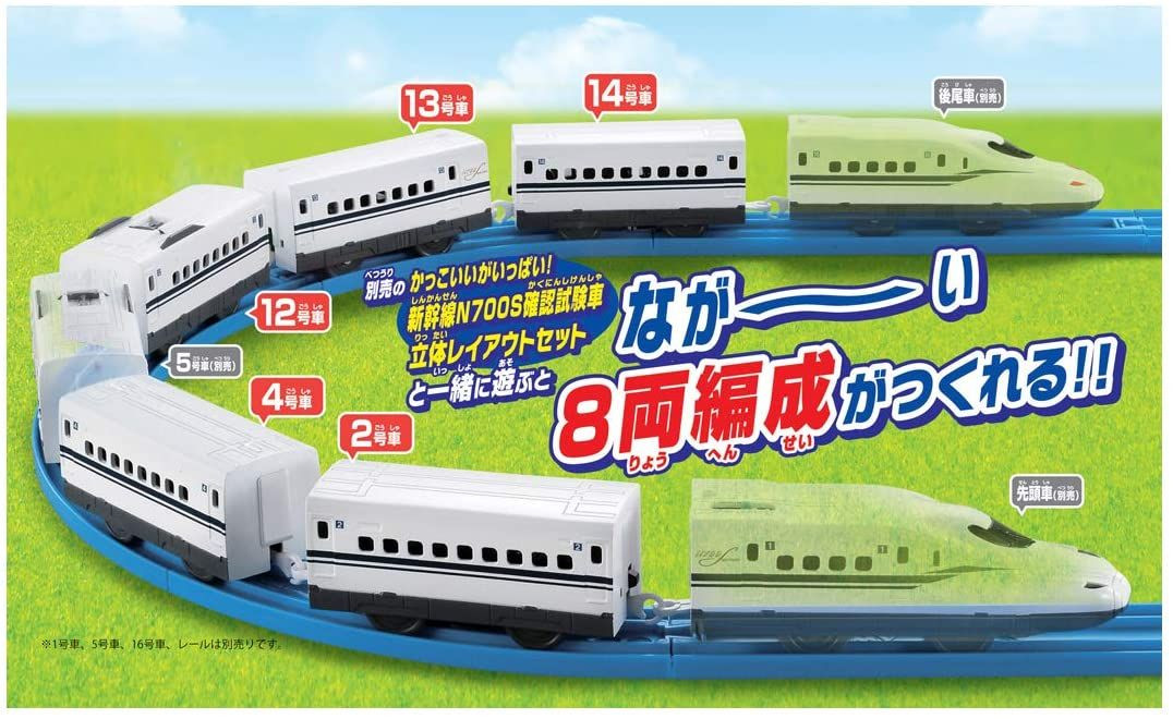 Pla-Rail N700S Shinkansen Test Car Middle Car Set | PlazaJapan