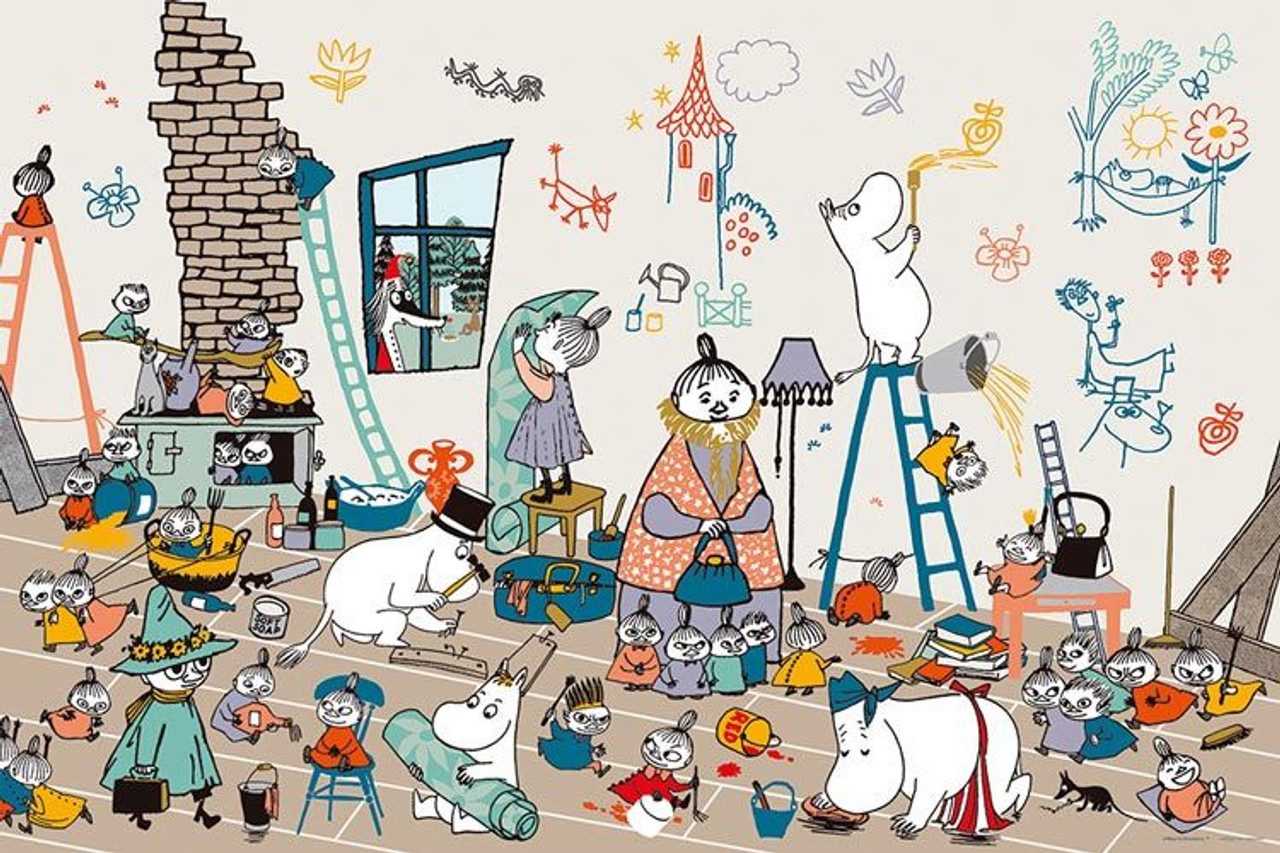 Jigsaw Puzzle Moomin Let's build a house 1000pcs PlazaJapan