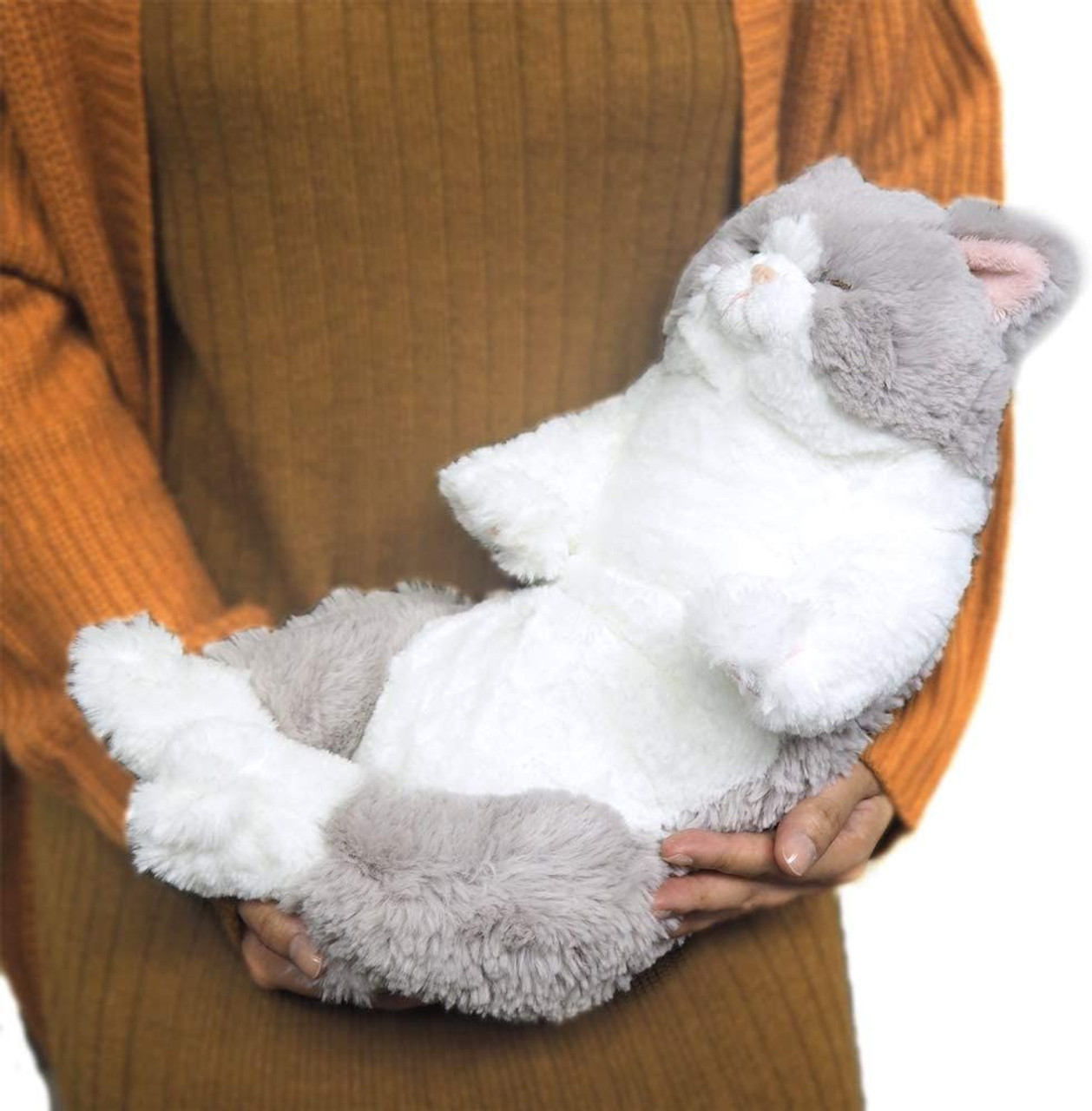 ぐるみん☆様★★ Plush Doll Knee Cat Sleeping (Gray) | PlazaJapan