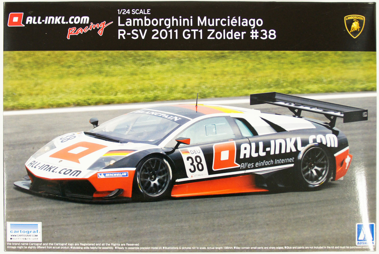 Aoshima 07143 Lamborghini Murcielago R-SV 2011 GT1 Zolder #38 1/24