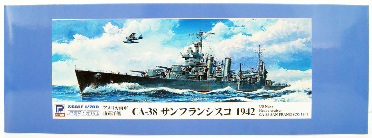 Pit-Road 1/700 USS New Orleans Class Heavy Cruiser CA-38 San Francisco 1942  Plastic Model