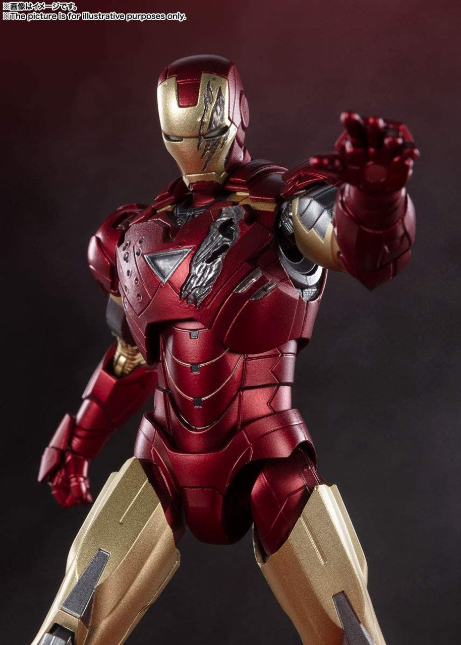 Bandai S.H. Figuarts Iron Man Mark VI Battle Damage Edition Figure  (Avengers)