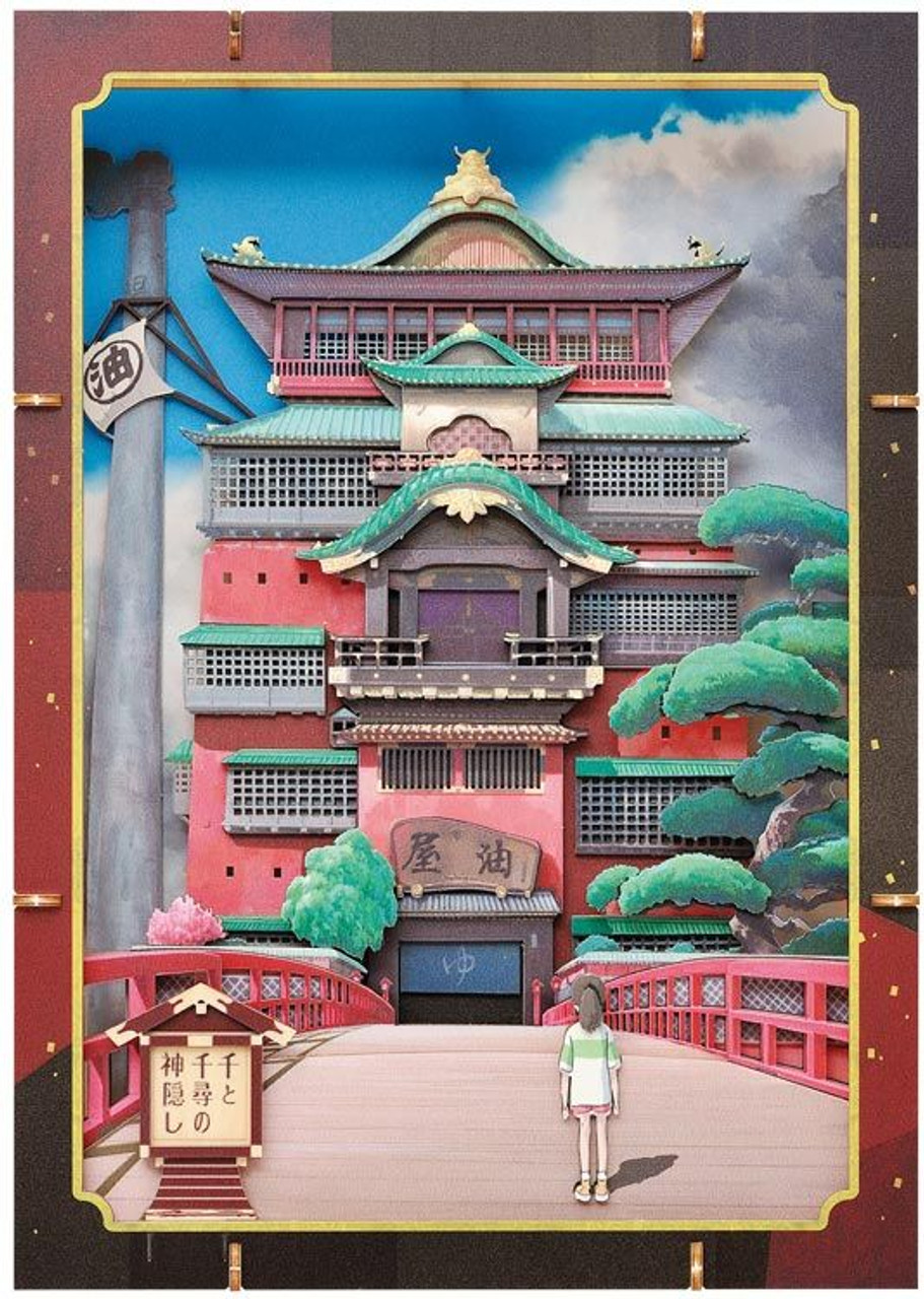Ensky PT-WP01 Paper Theater Wood Style Premium Studio Ghibli Bath House  (Spirited Away)