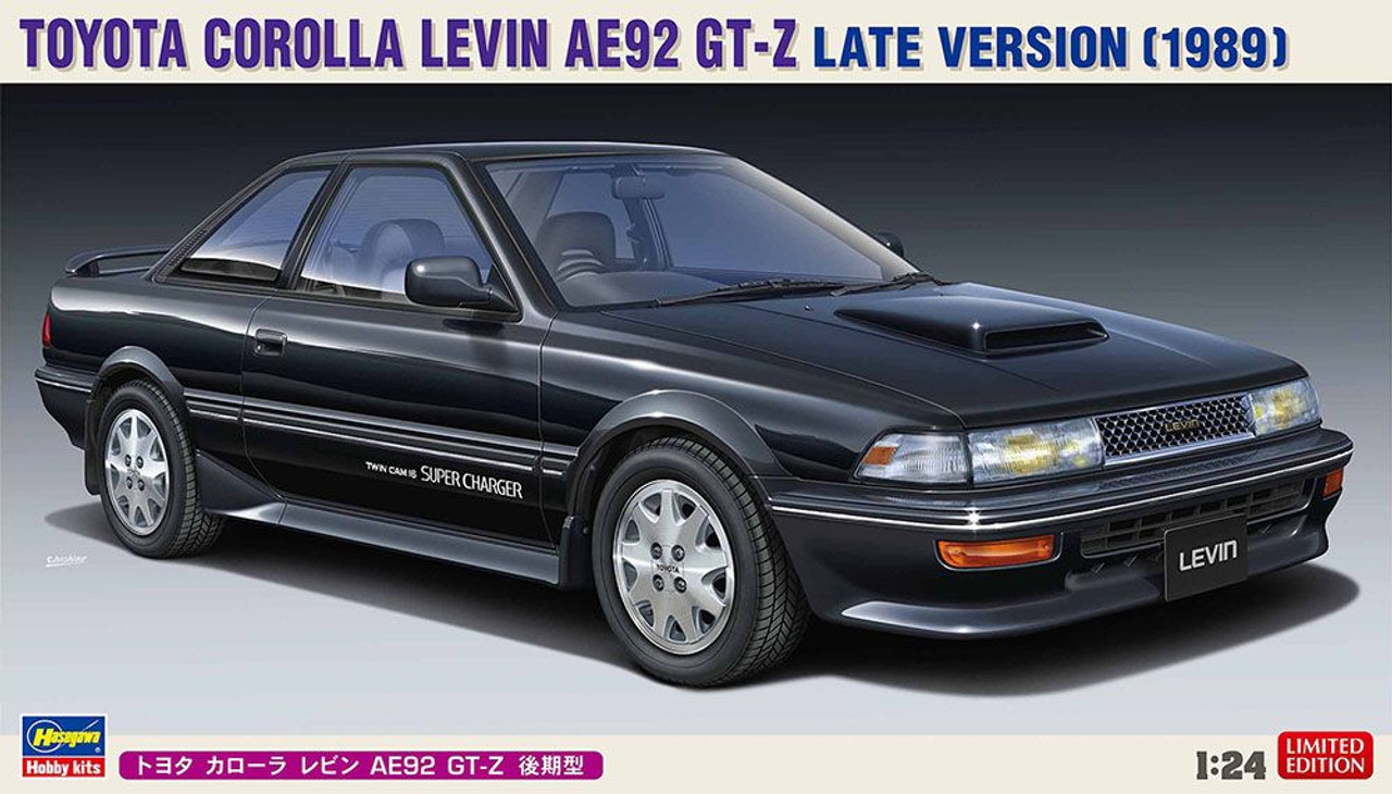 Hasegawa 1/24 Toyota Corolla Levin AE92 GT-Z Late Version (1989) Plastic  Model