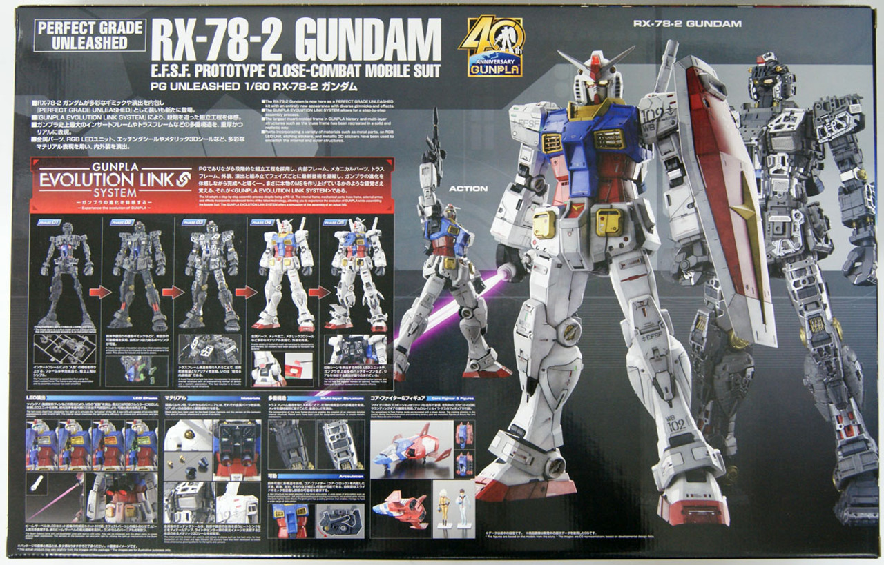 Bandai Perfect Grade 1/60 Unleashed RX-78-2 Gundam Plastic Model