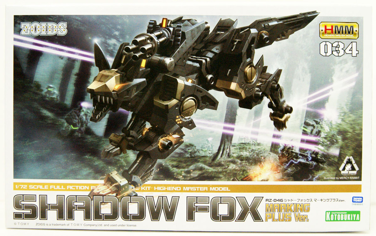 Kotobukiya HMM ZOIDS RZ-046 SHADOW FOX MARKING PLUS Ver. 1/72 Plastic Model