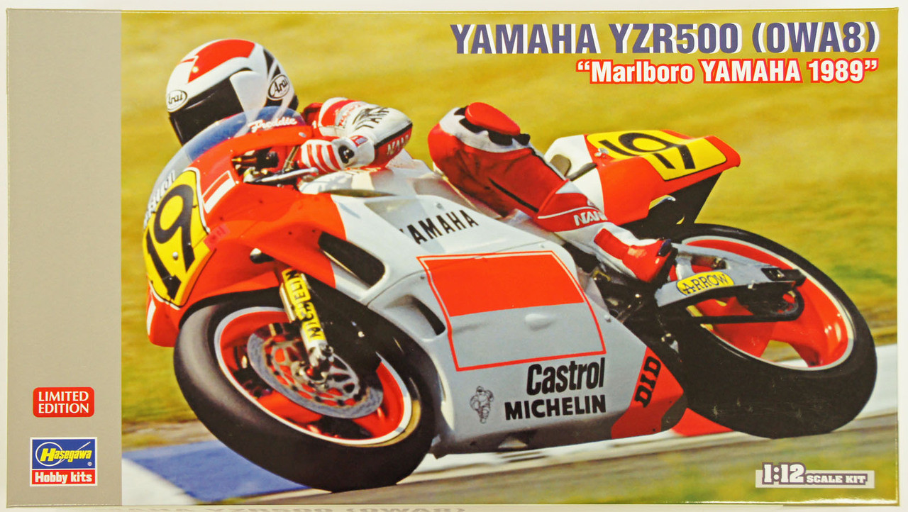 Hasegawa 21712 Yamaha YZR500 (OWA8) Marlboro YAMAHA 1989 1/12 Scale Kit ...