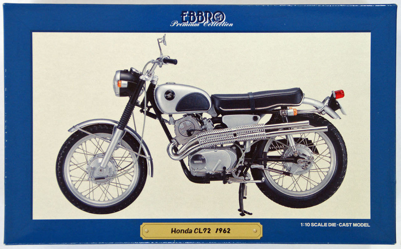 絶版【未使用】EBBRO エブロ 1/10 Honda CB72 1960 - ミニカー