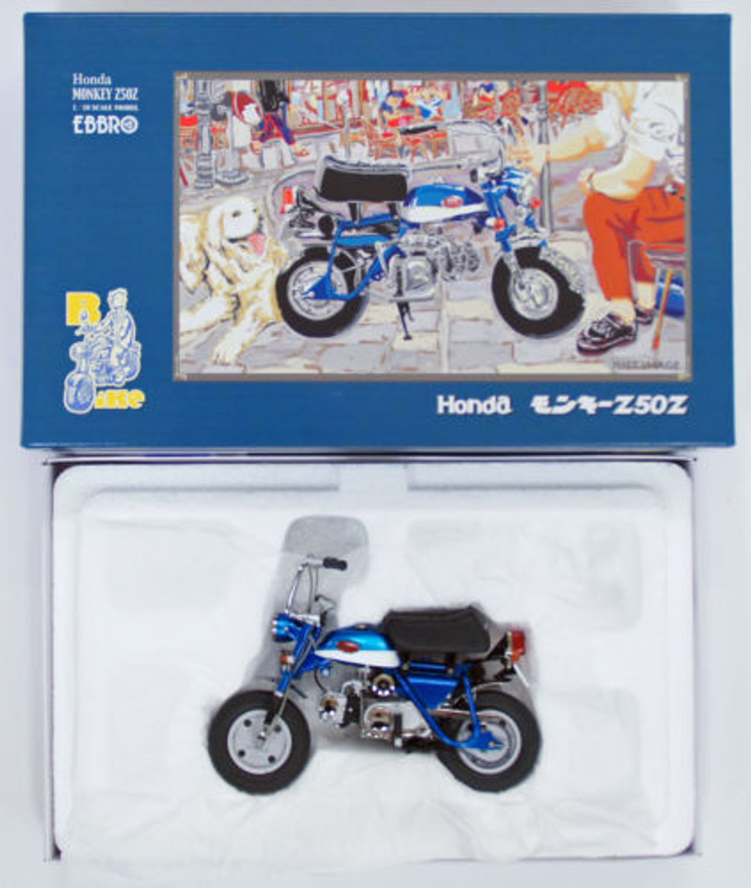 Ebbro 10021 Honda Monkey Z50Z (Blue) 1/10 Scale