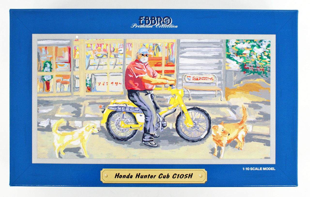 Ebbro 10025 Honda Hunter Cub CT100 (Yellow) 1/10 Scale - Plaza Japan