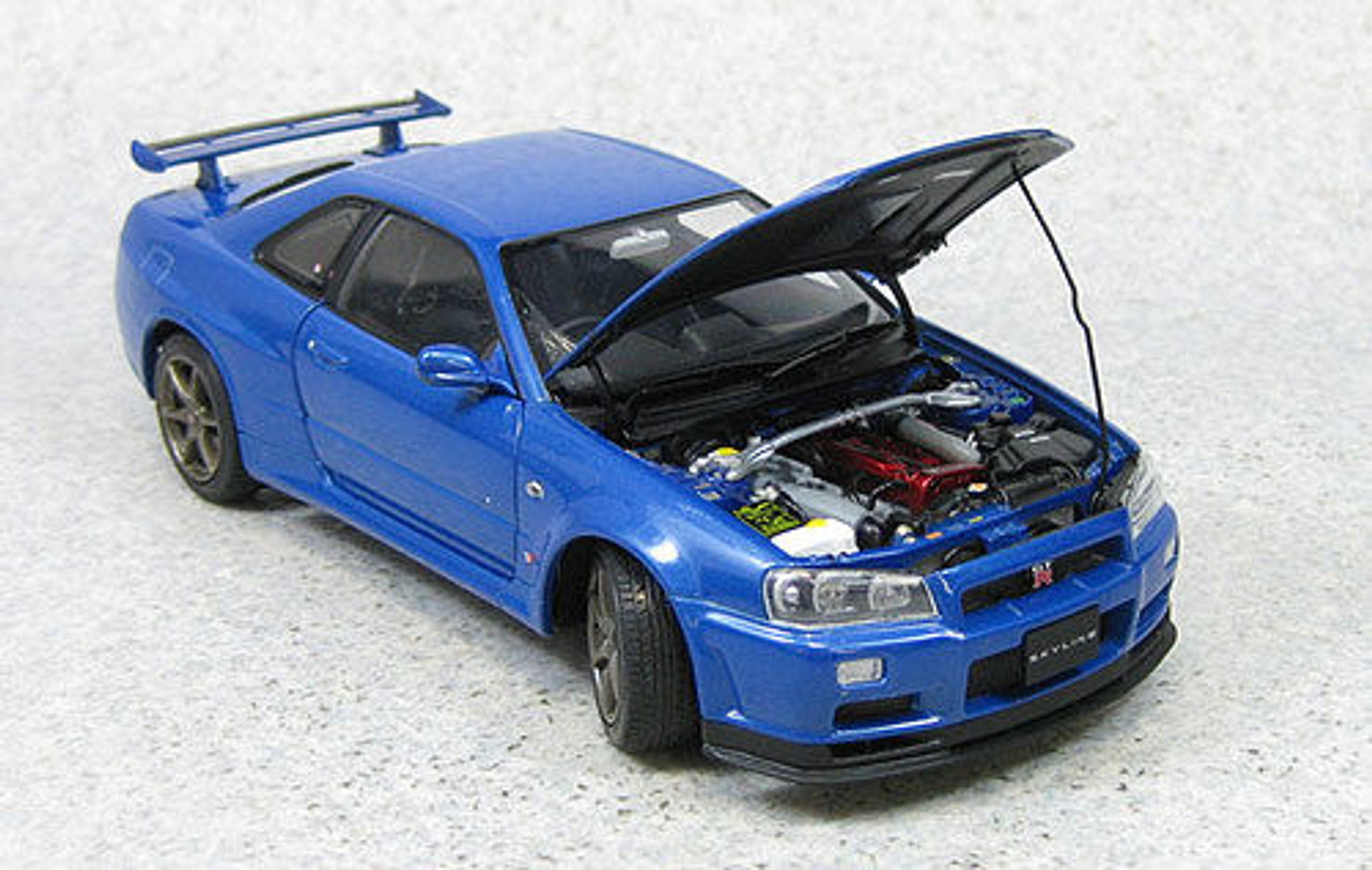 Ebbro 24016 Nissan Skyline GT-R R34 V SpecII (Blue) 1/24 Scale