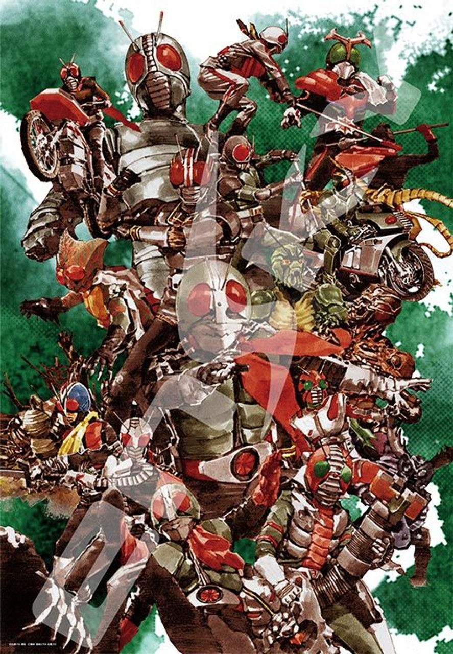 Ensky 1000T-37 Jigsaw Puzzle Kamen Rider Series Yoshihito Sugahara WORKS  Glory Showa Rider (1000 Pieces)